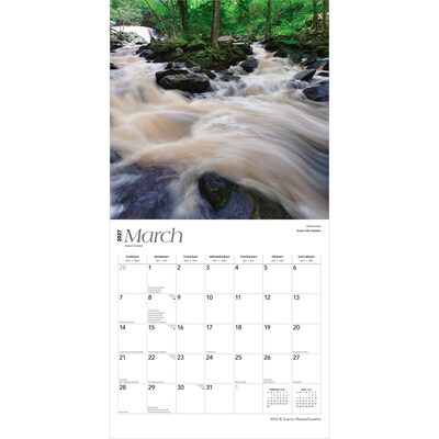 2027 BrownTrout Massachusetts Wild & Scenic 12" x 12" Monthly Wall Calendar (9798330714360)