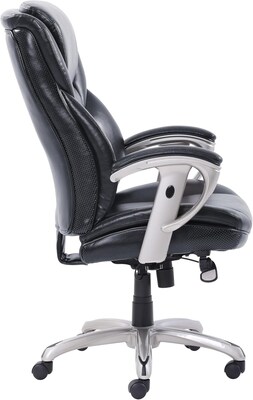 Serta Ergonomic Bonded Leather Swivel Executive Chair, Black (SRJ49710BLK)