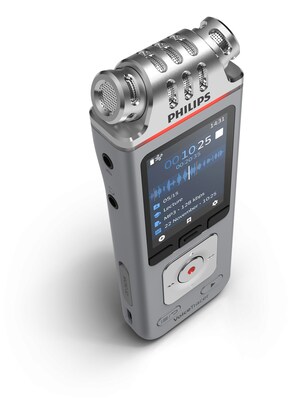 Philips VoiceTracer Digital Stereo Voice Recorder, 8GB, Black (DVT4115)
