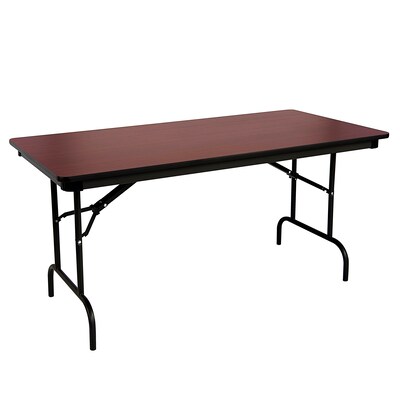 ICEBERG Premium Folding Table, 72" x 30", Mahogany (55224)