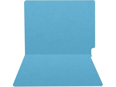 Medical Arts Press Heavy-Duty End Tab File Folder, Straight Cut, Letter-Size, Blue, 40/Box (S-09458-DBL)