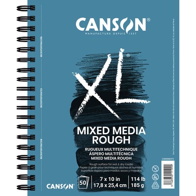 Canson XL Series 7 x 10 Wire Bound Mixed Media Sketch Pad, 50 Sheets/Pad, 2/Bundle (MCXC4000683720