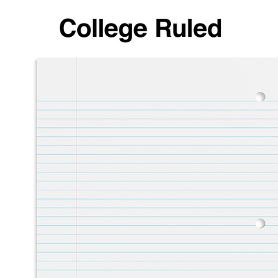 Staples 1-Subject Notebook, 8" x 10.5", College Ruled, 70 Sheets, Black, 3/Pack (ST58373C)