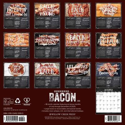 2026 Willow Creek MMMMMMMM… Bacon 12 x 12 Monthly Wall Calendar (51955)