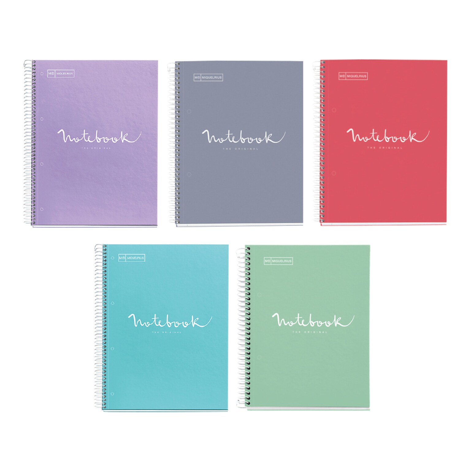 Miquelrius Emotions 1-Subject Notebooks, 8.5 x 11, College Ruled, 80 Sheets, /Carton (11980CS)