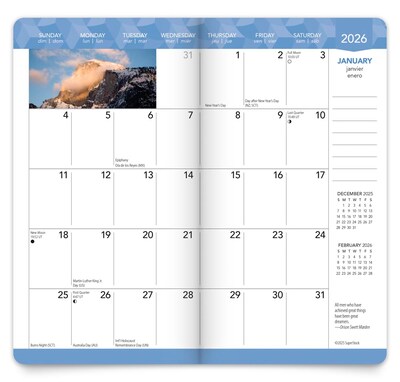 2026-2027 BrownTrout Inspiration 3.5" x 6.5" Monthly Planner (9798330703906)