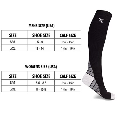 Extreme Fit Premium Compression Socks, Small/Medium, 6 Pairs/Pack (EF-6EWACS-M)