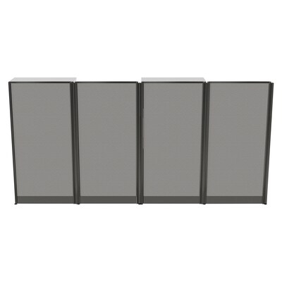 Regency Instant Office 63"H x 129"W 2 Person L-Shaped Cubicle Panel Workstation with Storage, Pure White (IO008WH)