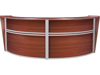 Regency Marque 124.5W Curved Reception Desk Workstation, Cherry (77292CH)