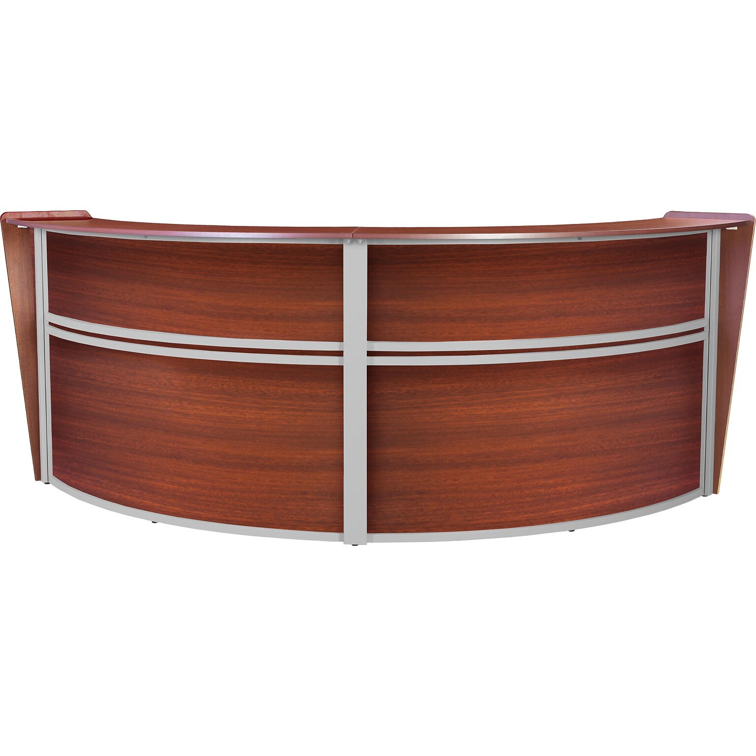 Regency Marque 124.5W Curved Reception Desk Workstation, Cherry (77292CH)