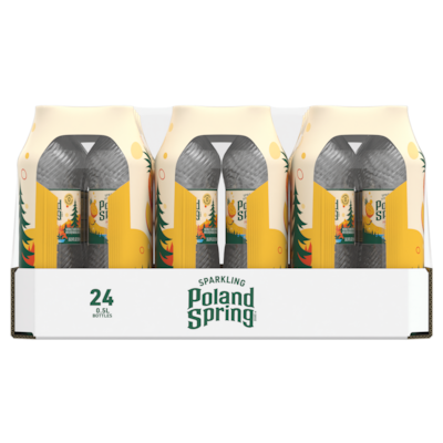 Poland Spring Pineapple Mango Flavored Sparkling Water, 16.91 oz., 24/Carton (PS-19991128)