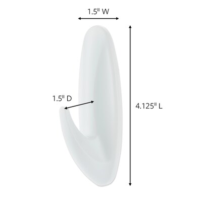 Command Large Decorative Hook, 5lb., White (17083ES)