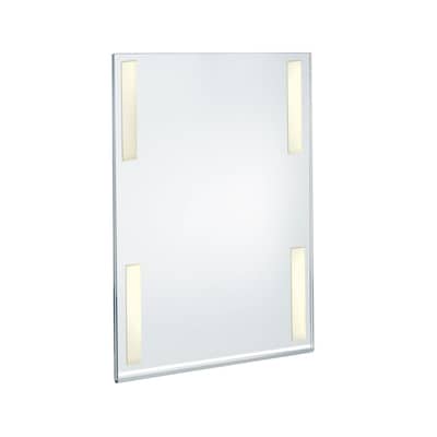 Azar Displays Self Adhesive Sign Holder, 11" x 17", Vertical, Wall Mounted, Clear, Acrylic, 10/Pack (122032)