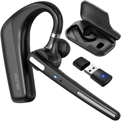Delton 90X Ultralight Executive Wireless Noise Canceling Bluetooth Headset, Black (DBTHEAD90XBTDL)