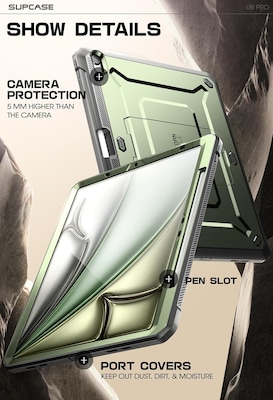 SUPCASE Unicorn Beetle Pro Plastic 11" Fullbody Case for iPad Air 11" 6th Generation, Green