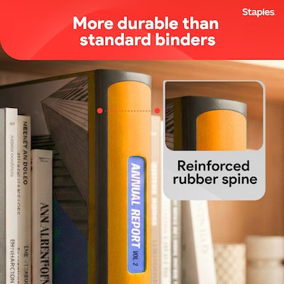 Staples 3" 3-Ring Better Binder, D-Ring, Orange (ST55892-CC)