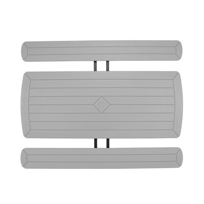 National Public Seating BMPT Series 30" x 72" Heavy Duty Picnic Folding Table, Grey (BMPT3072-BK02)