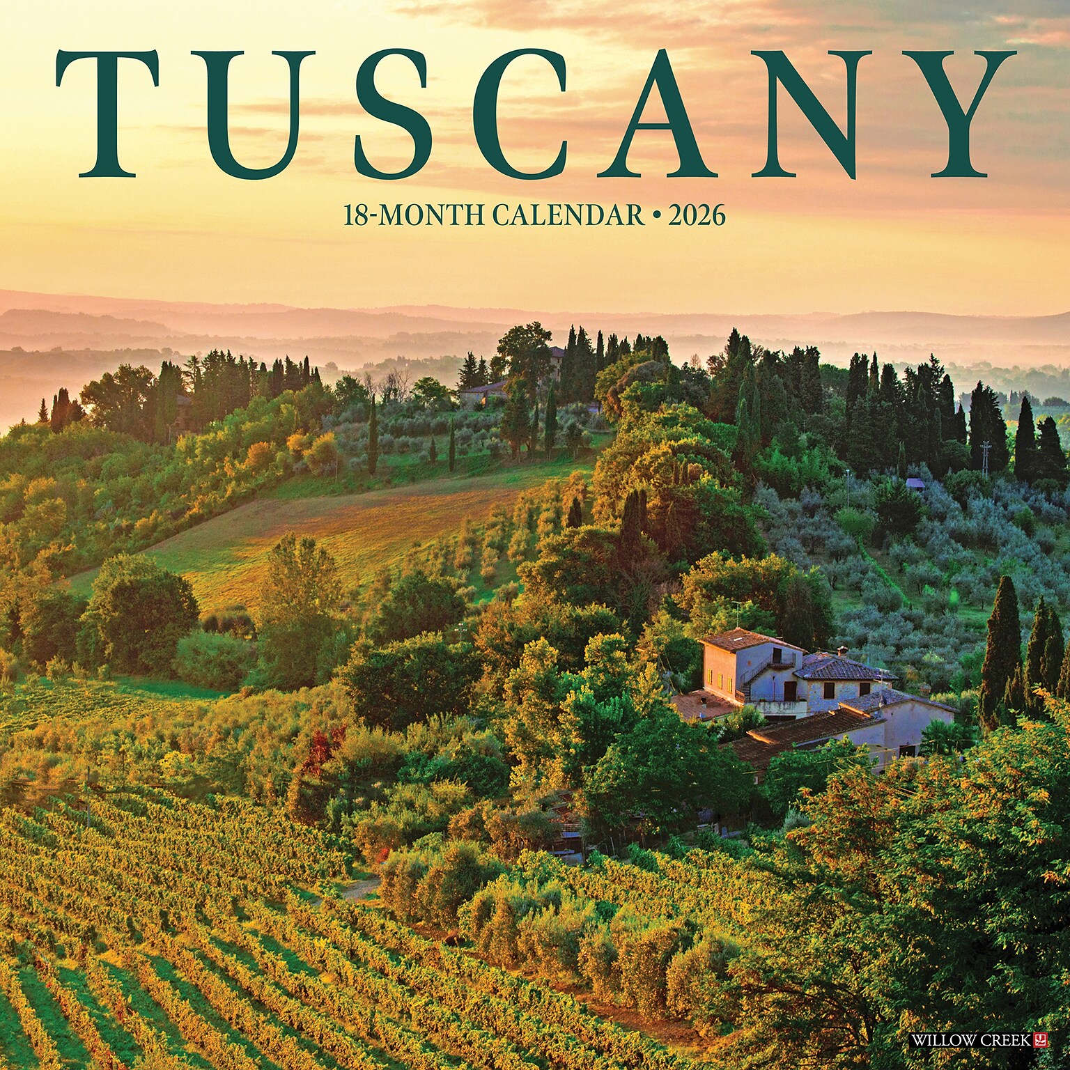 2026 Willow Creek Tuscany 12 x 12 Monthly Wall Calendar (55595)