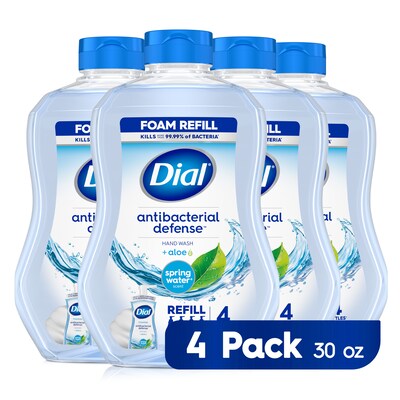 Dial Antibacterial Defense Foaming Hand Soap Refill, Spring Water Scent, 30 Fl. Oz. (17000350875)