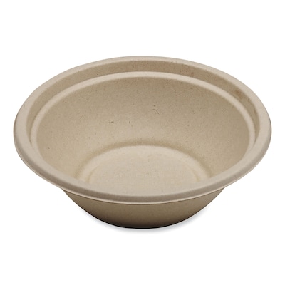 World Centric Fiber Bowl, 24 oz., Natural, 500 Bowls/Carton (BO-SC-U24-LFP)