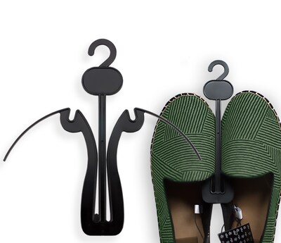 Nahanco 7 1/4 Plastic Sandal Hanger, Black, 500/Carton (SHOE1)
