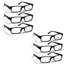 Boost Eyewear Reading Glasses +1.25 Rectangular Frames Black Only (26125)