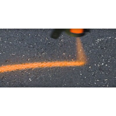 Rust-Oleum Industrial Choice Precision Line Marking Paint, 17 oz. Can, Flat High-Visibility Yellow, 12/Carton (RST203034CT)