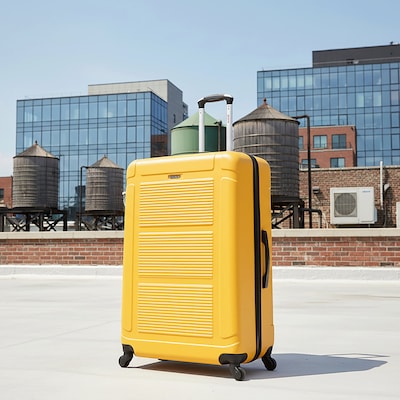 InUSA Pilot 33.27 Hardside Suitcase, 4-Wheeled Spinner, TSA Checkpoint Friendly, Mustard (IUPIL00XL-MUS)