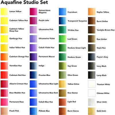 Daler-Rowney Aquafine Watercolor Paint, Assorted Colors (DRW131900201)