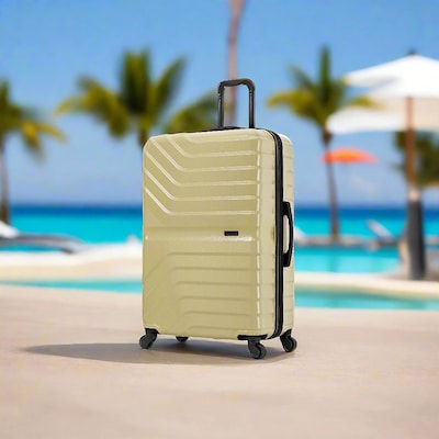 InUSA Aurum 29.92 Hardside Suitcase, 4-Wheeled Spinner, TSA Checkpoint Friendly, Champagne (IUAUR00L-CHA)