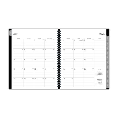 2025-2026 Blue Sky Enterprise 7" x 9" Academic Year Weekly & Monthly Planner, Plastic Cover, Black (131982-A26)