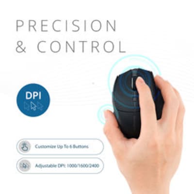 Kensington Pro Fit Ergo MY435 EQ Wireless Mouse, Black (K72501NA)