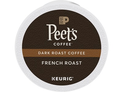 Peet's Coffee, Keurig K-Cup Pod, French Roast, 22/Box, 4 Boxes/Carton (6545XXCT)