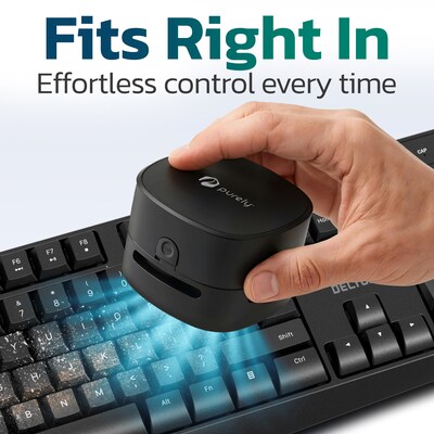 Purely C25 Wireless Mini Desktop Vacuum Cleaner, Black (PKBVC25)