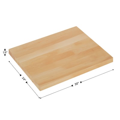 Flash Furniture Bennett 24"W x 30"D 1.5" Thickness Rectangular Table Top, Wooden, Natural (GSF0032430NAT)