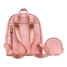 McKlein ACADIA Mini Bow Backpack with Coin Purse, Pink (99719)