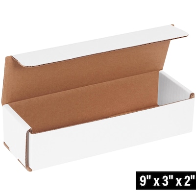 Corrugated Mailers, 9 x 3 x 2, White, 50/Bundle (M932)