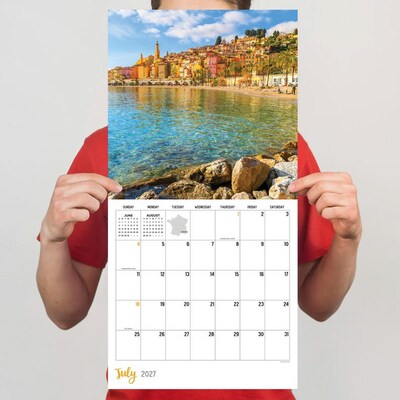 2027 TF Publishing France 12" x 12" Monthly Wall Calendar, Multicolored (27-1056)