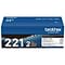 Brother TN-221 Black Standard Yield Toner Cartridge, Up to 2,500 Pages, 2/Pack (TN2212PK)