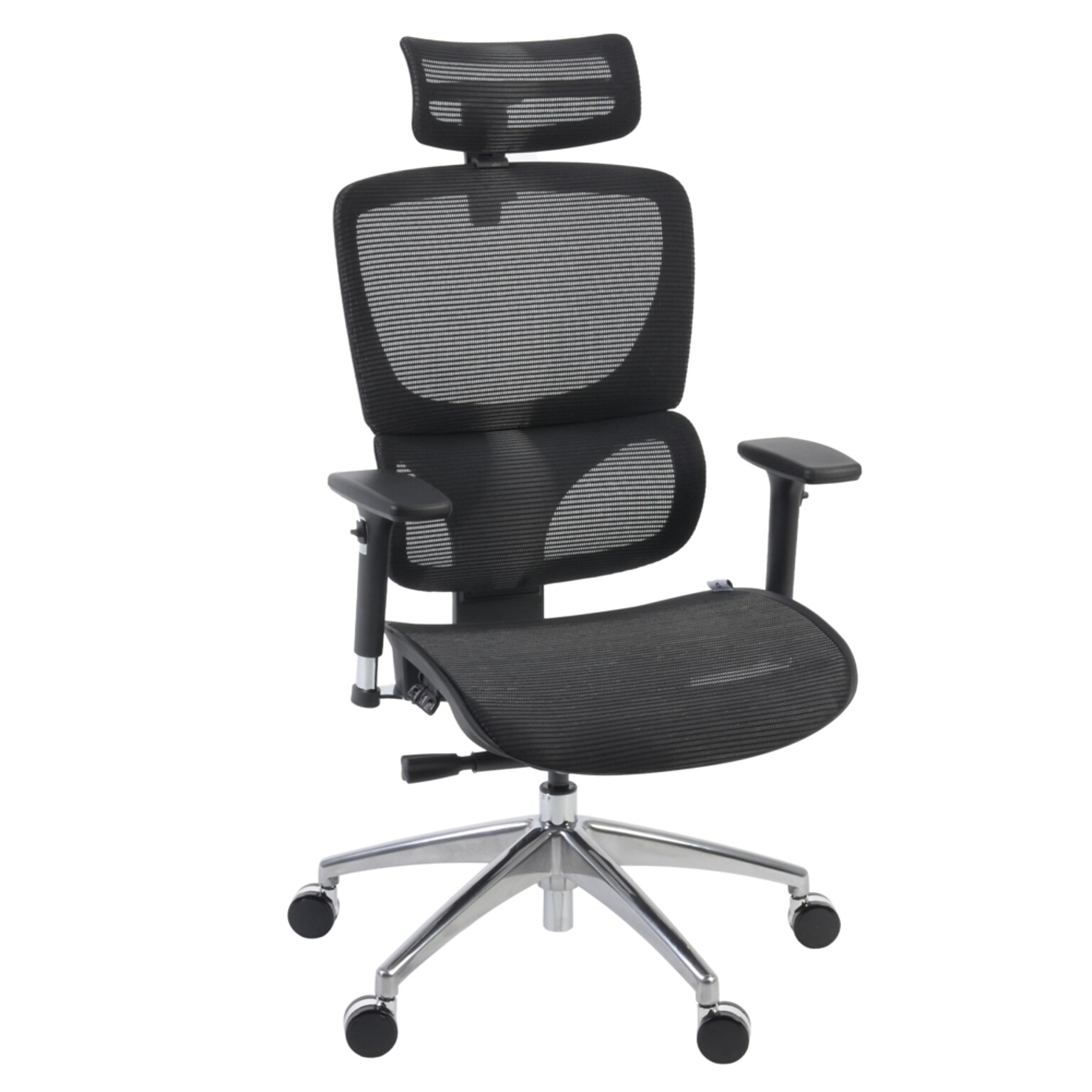 Regency Omega Mesh O-2 Tech Ergonomic Management Office Chair w/ Headrest, Black (OMG002BK)