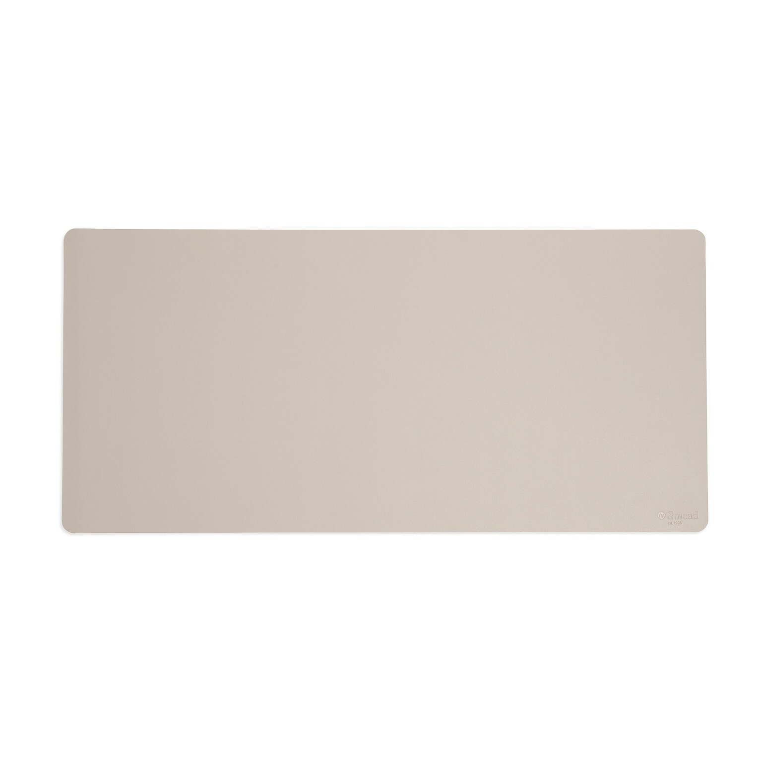 Smead Large Vegan Leather Anti-Slip Desk Pad, 36 x 17, Sandstone (SMD64826)