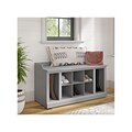 Bush Furniture Woodland 40W Shoe Storage Bench with Shelves, Cape Cod Gray (WDS240CG-03)