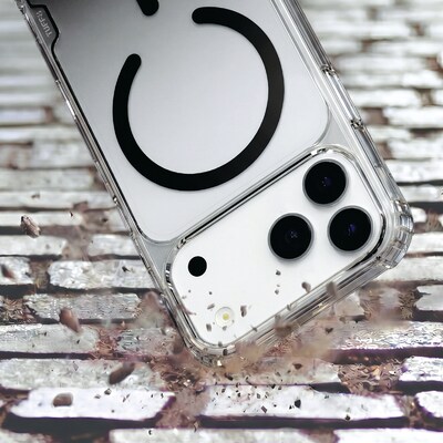 TUFF8 Gradient MagSafe Phone Case for iPhone 18 Pro Max, Shock Absorbing, Clear/Black (T8MG-IP1804)