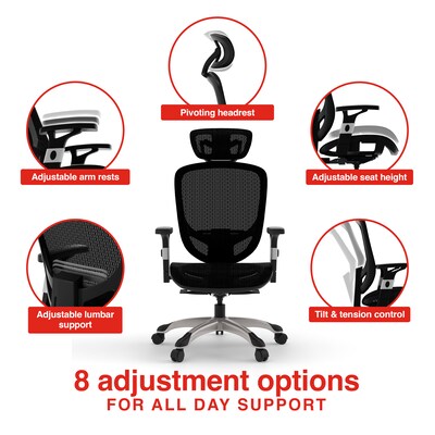 Quill Brand® Hyken Mesh Task Chair, Black (23481-CC)