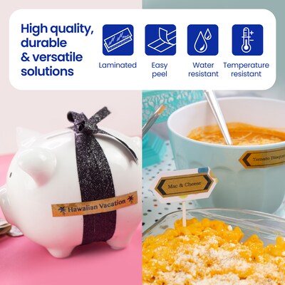 Brother P-touch Premium Glitter Laminated Label Tape, 1" x 26.2', Black on Gold (TZePR851)