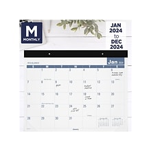 2024 AT-A-GLANCE Easy to Read 21.75 x 17 Monthly Desk Pad Calendar, White/Blue (SKLP24-32-24)