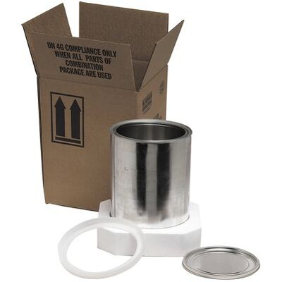 10-1/4Lx10-1/4Wx6-3/16H(D) Single-Wall Hazardous Materials Shipper Kit; Brown, 5 Boxes/Bundle