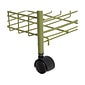 Honey-Can-Do 3-Shelf Metal Mobile Utility Cart with Dual Wheel, Olive (CRT-09137)