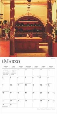 2025 BrownTrout Cocinas Mexicanas Kitchens of Mexico 12" x 12" Monthly  Wall Calendar (9781975474683)