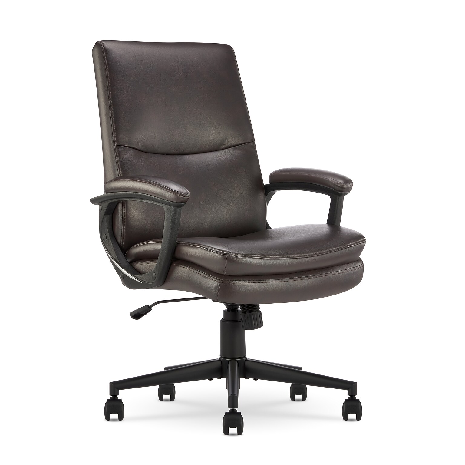 Serta Comfort Modern Ergonomic Bonded Leather Swivel Executive Chair, Brown (CHR10132B)